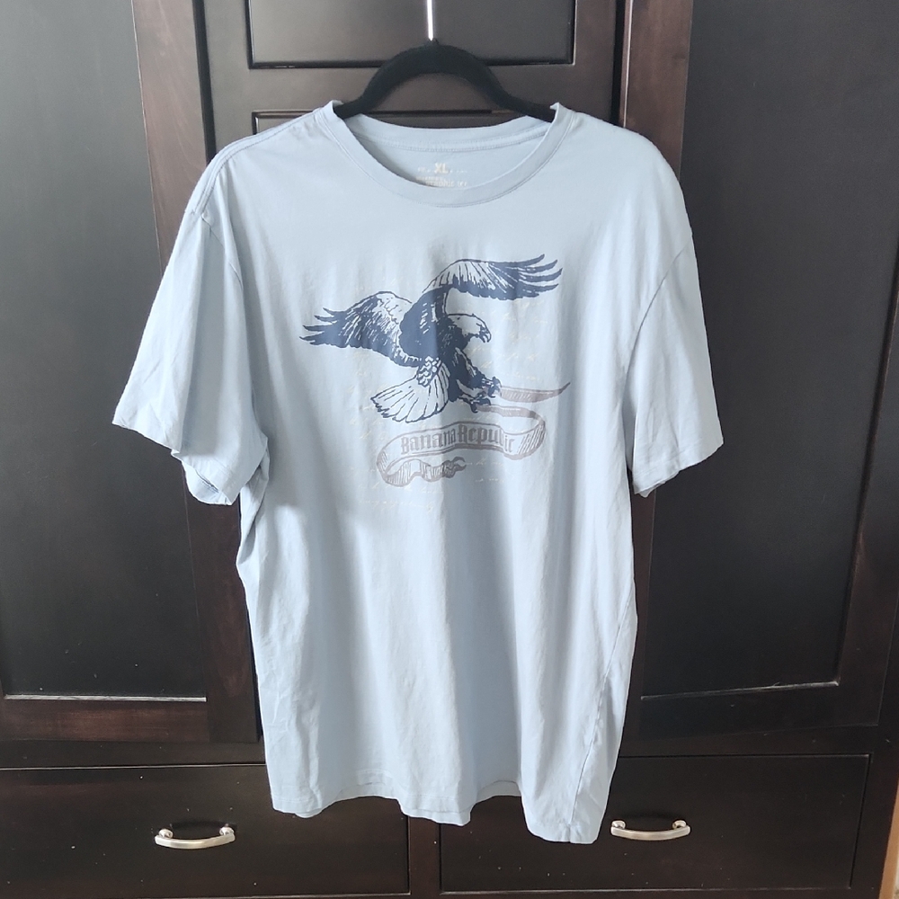 Banana Republic Light Blue Eagle Graphic Tee